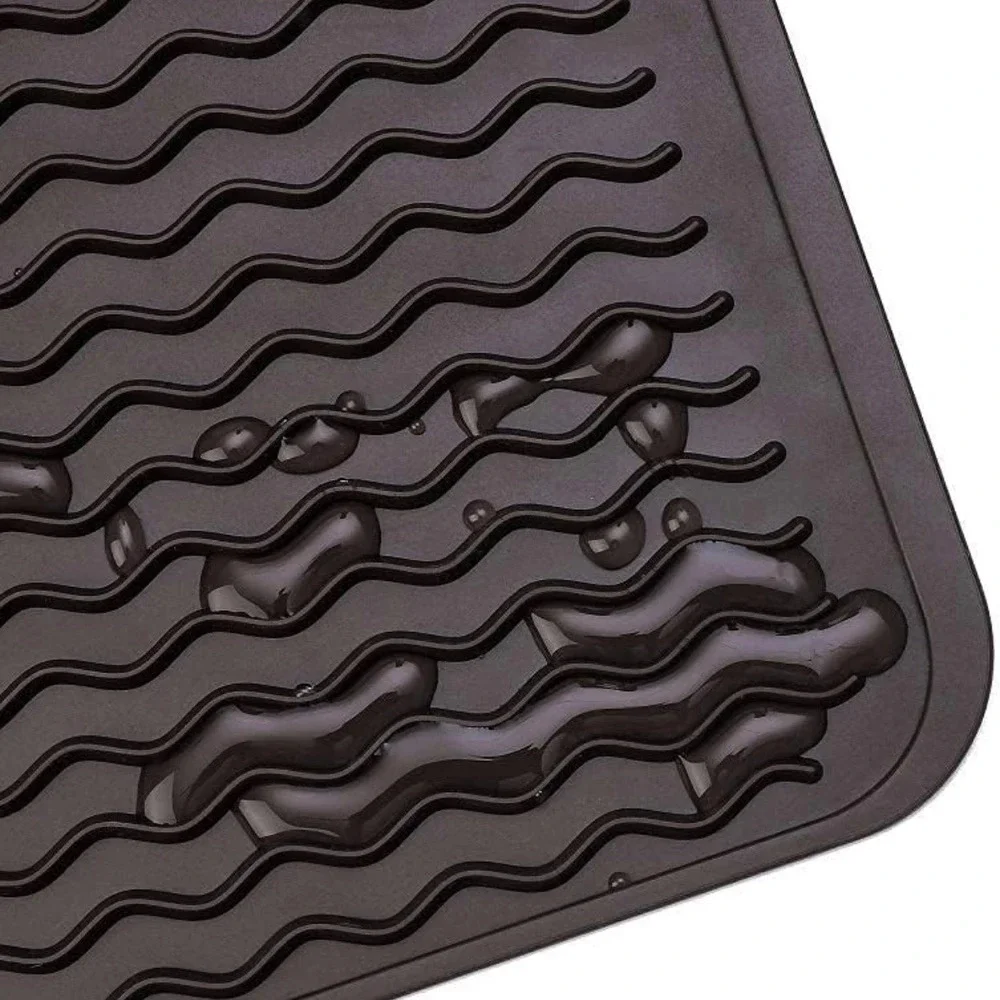 Silicone Dish Drying Mat Set - Large & Small Heat Resistant Kitchen Sink Drainer
